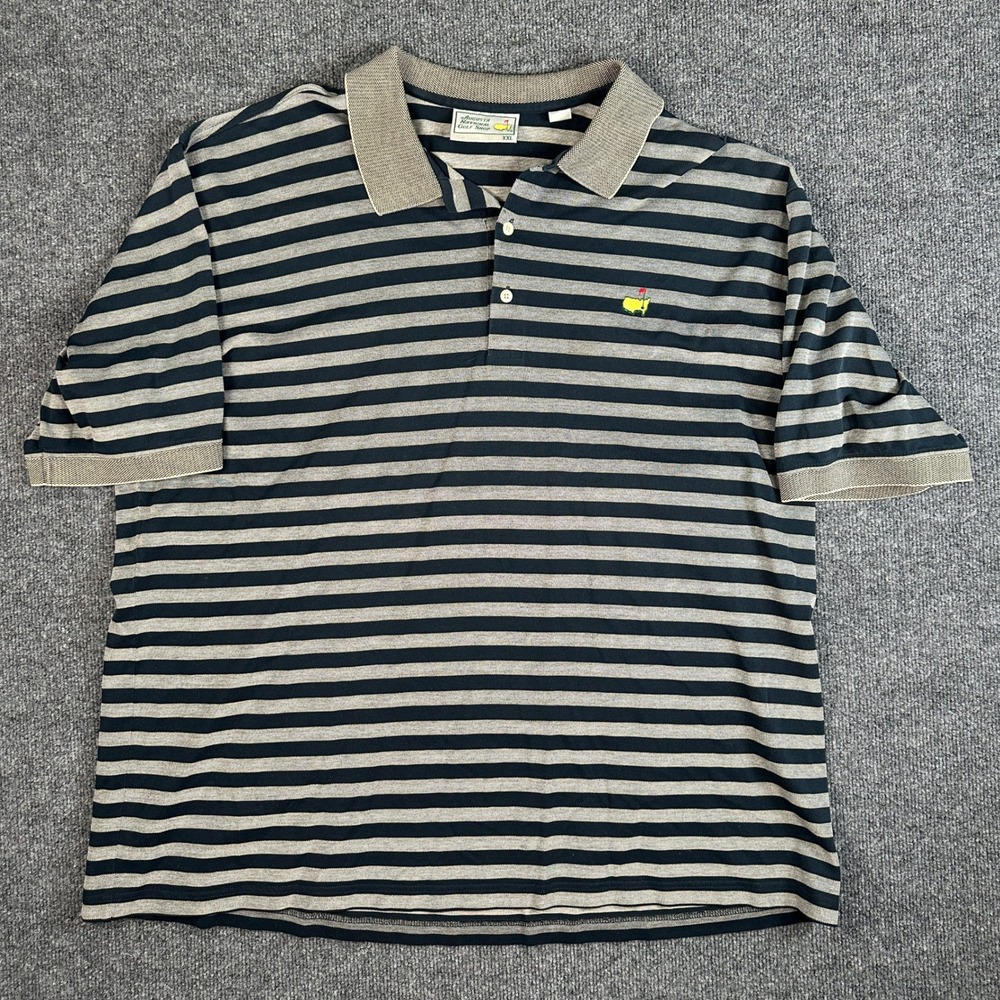 Masters Augusta National Golf Shop Polo Shirt Men's Size XXL Mercerized Striped